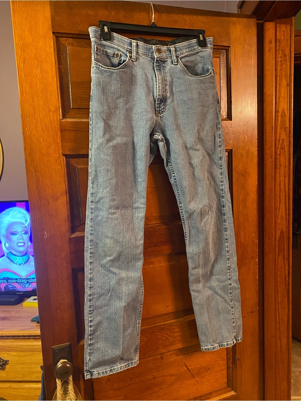 Wrangler Men's Light Blue Straight Jeans